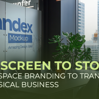 Consistent brand experience across digital and physical spaces – café and office design matching brand identity